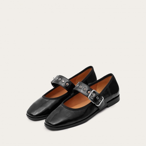 Louisine Ballerina, glossy black #